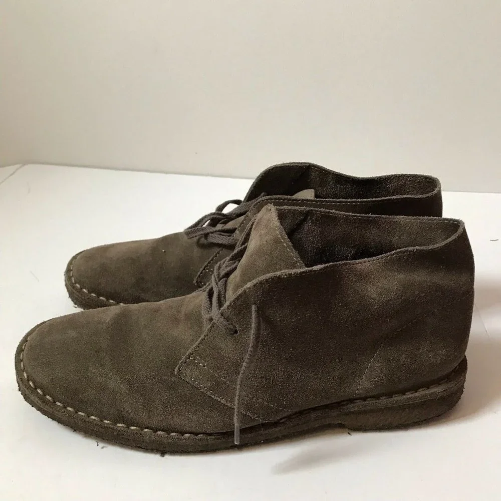 Mens Brown Suede Chukka Desert‎ Boots Lace Up Ankle Shoes Rubber Sole